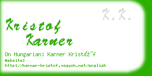 kristof karner business card